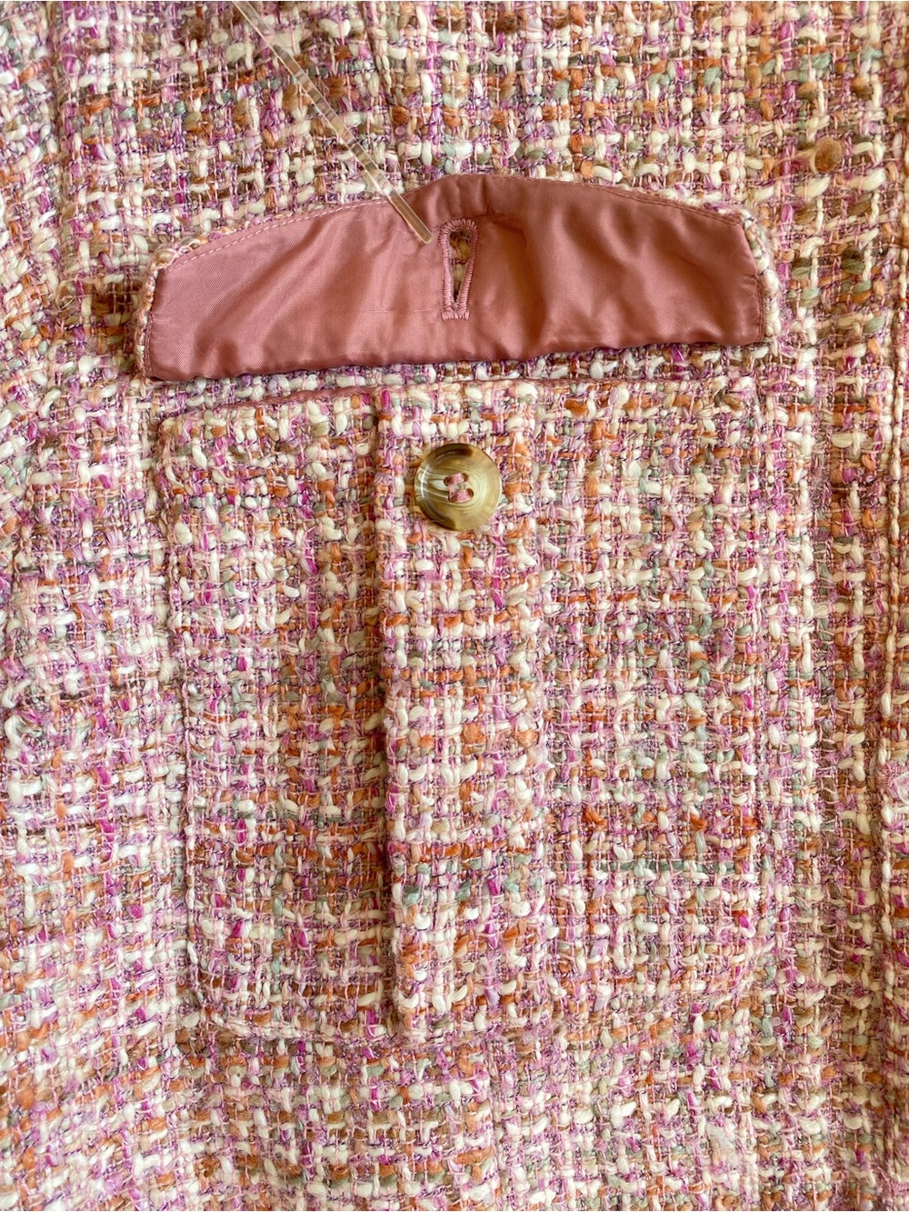 Maeve Extended Shoulder Tweed Vest Size M Wool Blend - Picture 9 of 11